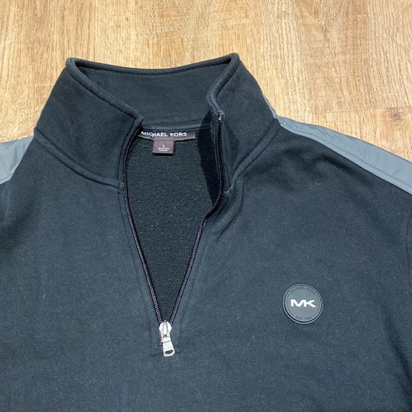 Michael Kors black quarter zip - Picture 3 of 4
